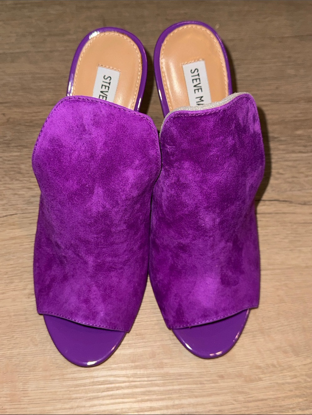 Steve Madden Vibrant Purple Suede Slide Mules